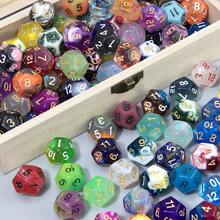 10pcs 12-Sided Dice Set, Random Colors, Durable Plastic Role Playing Dice, Suitable For Card Game Players And Enthusiasts