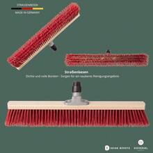 Straßenbesen 60 cm mit Stiel, Strassenbesen mit Teleskopstiel, Besen, Kehrbesen, Gartenbesen für Straßen, Draußen