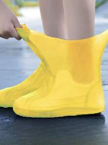 1 Pair Reusable Non-Slip Rain Boots Waterproof Shoes Covers Rubber Rain Boot Covers For Outdoor Use Gear Household Merchandises Home Insulation, Galentines, Puppy, Carnival