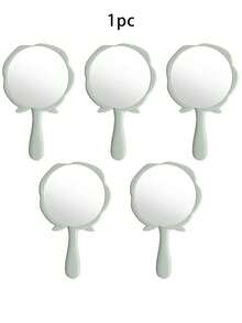 1 buc oglindă portabilă cu flori de trandafir pentru fete, oglindă mică de machiaj, portabilă, mini oglindă de machiaj, portabilă pentru studenți, oglindă mică portabilă pentru machiaj de nuntă, oglindă portabilă pentru domnișoare de onoare, oglindă de machiaj zilnică