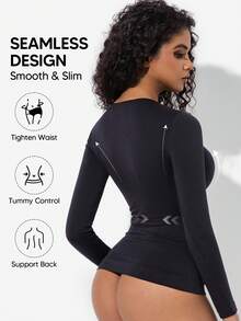 Camisas de mujer de manga larga, blusas cortas básicas de ajuste ceñido, ropa de estilo Y2K linda para adolescentes en otoño e invierno