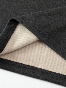 Set de lenjerie termică pentru bărbați, 2 buc., bluză cu mânecă lungă + pantaloni, guler rotund, toamnă/iarnă - Gri inchis - Vizualizare 5