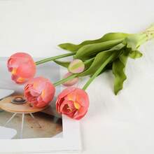 3 buc lalele artificiale la atingere reală, de înaltă calitate, fierbinți în Arabia Saudită, decorațiuni pentru casă, biroul hotelului, buchete de mireasă, decor pentru masă