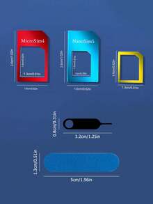 5pcs/Set Metal SIM Card Tray Adapter, Phone Card Slot Converter, Aluminum Alloy SIM Card Holder