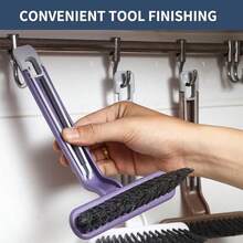 360 ° Rotating Multifunctional Crevice Brush - Long Handle Bathroom Cleaner With Ergonomic Grip, Suitable For Narrow Spaces, Shower Walls, And Hard To Reach Areas - Durable Commercial Household Cleaning Tool