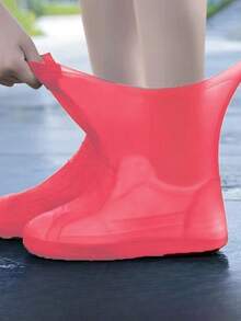 1 Pair Reusable Non-Slip Rain Boots Waterproof Shoes Covers Rubber Rain Boot Covers For Outdoor Use Gear Household Merchandises Home Insulation, Galentines, Puppy, Carnival