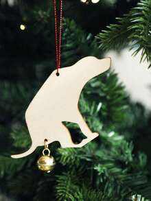 1pc Dog Silhouette Christmas Decoration, Pet Bell Decoration, Holiday Christmas Tree Ornament, Personalized Holiday Gift, Pet Lover Christmas Decoration Home Decor Christmas Decorations Room Decor