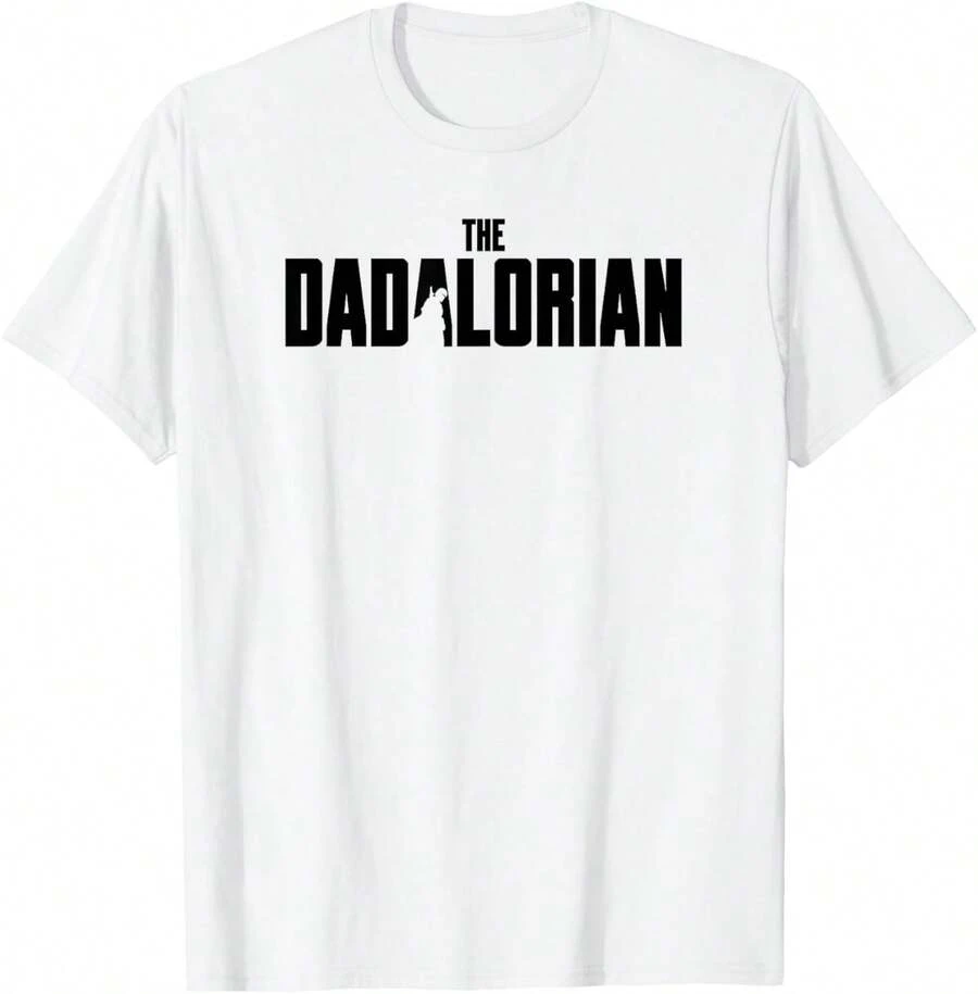 Star Wars The Mandalorian Father's Day Dadalorian Logo T-Shirt - White - View 1