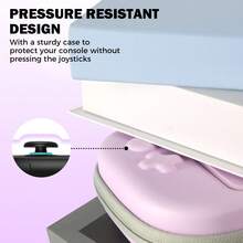 IINE حقيبة حمل لجهاز 2، إمكانية الوصول السريع إلى بطاقات الألعاب، مصنوعة من مادة EVA، تصميم كامل للحماية والصدمات، باللونين الوردي والأسود