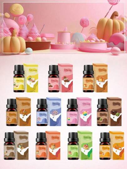 6pcs/1pc Christmas Fragrance Essential Oils, Water-Soluble Essential Oils, 10ml Oils, Fragrance Oil Set, Suitable For Scented Candles, Fragrance Stones, Fragrance Balms, Fragrance Bags, Fragrance Tablets