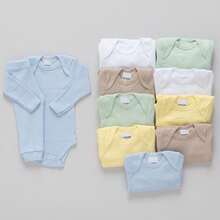 6-Piece Pagan Baby Ribbed Long Kit 100% Cotton 3 Bodysuits 3 Pants - 男女通用套裝 6 - 查看 3