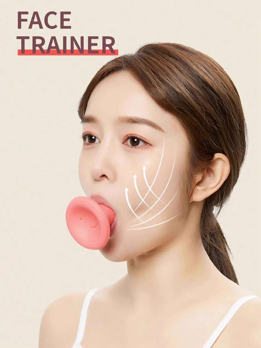 Facial Fitness & Jawline Trainer, 1PC Manual Face Exerciser For Facial Lifting And Contouring, Facial Yoga Toning Tool For Daily Workout, Home Gym Equipment For Women And Men (1-Piece) - 紅白色 - 查看 1
