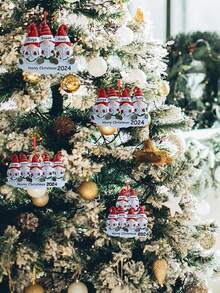1 pieza Adorno de elfo de Navidad personalizable con apellido, diseño de pareja adorable, recuerdo festivo único, ideal para decoración del árbol de Navidad, regalo para el hogar, creando un ambiente festivo, coleccionable, adorable, de alta calidad - Multicolor - Ver 9