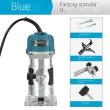 Máquina de cantos eléctrica para carpintería de 220 V, ranuradora, grabadora, taladradora y herramienta eléctrica.