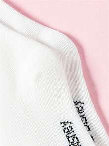 Disney 5双装儿童白色蕾丝短袜，公主图案，可爱甜美风格，透气休闲学生袜，适合日常穿着，返校季礼物，迪士尼袜子 - 白色 - 查看 5