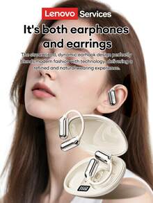 Lenovo LE503 Bluetooth Earphones, Hanging Ear Style, LED Power Display, Full-Range HIFI Sound, Bluetooth 6.0, Long-Lasting Noise Cancellation, Comfortable For Sports & Running, Sweat-Proof, Wireless Earphones Compatible With Smartphones & Computers - 多色 - 查看 2