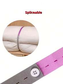 Random Colors Elastic Bundling Straps With Snap Buttons - Reusable Hold Organizers For Taming Messy Clothes, Towels & Small Items, Perfect For Travel, Home Closet, Laundry & Suitcase Organization, Adjustable Clothing Storage Strap With Button, Travel Luggage Space Saver, Drawer & Closet Organizer