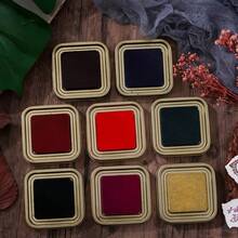 Iron Box Ancient Mud Fragrance Oil-Based Ink Ink Pad Cross-Border Retro Color Ink Pad Color Handbook Seal Ink Pad - Multicolor - View 3