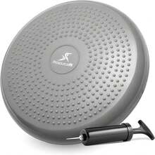 Entrenamiento de equilibrio del núcleo de diámetro de fitness, cojín suave, con bomba infladora - Verde - Ver 8