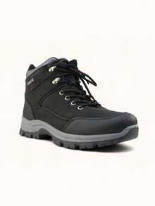 Men's Classic Work Boots, High-Top Lace-Up Non-Slip Hiking Boots
