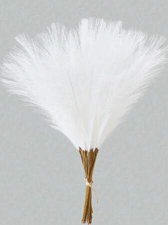 12Pcs White Faux Pampas Grass 21.65 Inch/55cm Tall Fluffy Silk Artificial Pompas Floral Boho Decor Fluffy Artificial Reed Grass Floral For Home Decor, Living Room Decor, Kitchen Decor, Wedding Decor, Boho Decor Vase Filler Farmhouse Decor, Valentine Day, Gift Gifts Birthday Graduation,Fall Decor