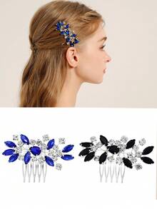 优雅发梳装饰，适用于盘发造型、婚礼派对、日常发饰，情人节配饰