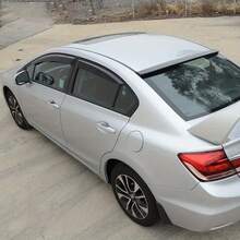 2012 - 2015  Civic Sedan Side Window Deflectors - Effective Rain & Sun Protection, Ventilation And Shading, Durable And Reliable - Black - View 5