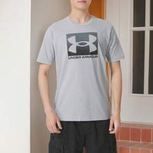 Under Armour Herren Kurzarm T-Shirt, UA M BOXED SPORTS UPDATED SS, Lässiges Crew Neck einfaches tägliches Sport Halbarm Top, 1386793-011 - Grau - Übersicht 4