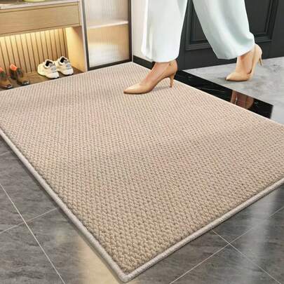 Modern Pineapple Pattern Non-Slip Doormat - Quick Dry, Rectangular Carpet Suitable For Entryway And Bathroom, Thick Polyester Blend, PVC Backing, Stain Resistant, Gray, Bathroom Rug Bathroom Kitchen Decor Christmas Decor Kitchen Rug