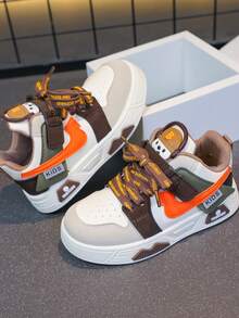 1 Pair Kids Casual Sneakers, Spring/Autumn 2025, Boys Loafers, New Low-Top Girls White Shoes, Soft Sole Versatile Sports Shoes