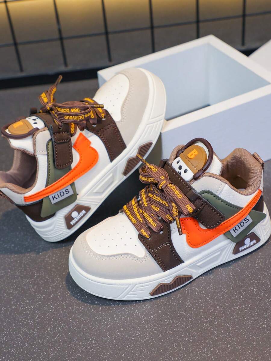 1 Pair Kids Casual Sneakers, Spring/Autumn 2025, Boys Loafers, New Low-Top Girls White Shoes, Soft Sole Versatile Sports Shoes