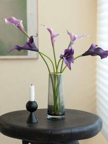 1/3/6pcs Calla Lily Artificial Flowers, Long Stem PU Material, Suitable For Wedding Bouquet Decor, Home, Room, Vase Filler, Outdoor, Garden, Wedding Decoration, Tabletop Decor - Multicolor - View 6