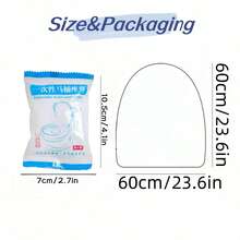 50/10 Pcs Reusable Toilet Seat Covers, Individually Packaged Toilet Seat Pads, Portable Travel & Business Toilet Mats, Public Restroom Travel Accessories, Airplane, Camping, Home Reusable Toilet Seat Covers, High Quality Elastic Toilet Seat Pads. - White - View 4
