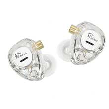 KZ Taurus In Ear Monitor IEM Earbuds, Dual 8mm Dynamic Drivers For Powerful Bass In Ear Headphones, Comfortable Fit Iems For Gaming, 2-Pin Gold-Plated Wired Earbuds For Singers - 透明色 - 查看 2