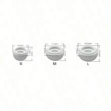 3 Pasang! Ujung Earphone Silikon untuk AirPods Pro 1/2 - 3 Pasang, Dengan Fungsi Peredam Kebisingan dan Anti Debu, Kompatibel dengan Casing Pengisian Daya USB-C (S/M/L) - MultiWarna - View 3