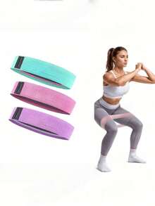 Juego de 3 bandas de resistencia elásticas premium - Especialmente adecuadas para sentadillas/entrenamiento de piernas/cadera - Portátiles, duraderas y versátiles, hechas de material de látex de alta elasticidad, resistentes a la rotura. Bandas de ejercicio, bandas de resistencia para yoga de piernas y cadera, Pilates, rehabilitación, elevación de cadera y bandas de fitness. - Multicolor - Ver 1