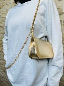 Noir Fashion Women's Crossbody Bag Elegant Fashion Model - Gold Light - View 3