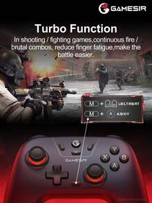 GameSir PC Game Controller, Compatible With 2 Gamepads, Nova Lite Joystick, Compatible With Switch, Steam, Deck, Android, IOS Devices And Windows, Hall Effect Joystick, Comes With Original Controller Protective Case, High Cost Performance, Simulated Trigger Buttons, Dual Rumble Motors, Supports Rapid Fire, Gaming Console Accessory, 600mAh Lithium Battery, Supports Wireless (2.4G) Or Wired Connection, Semi-Transparent Black - Translucent Black - View 11