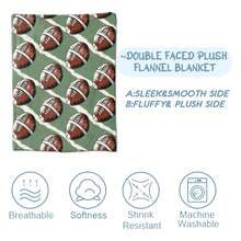 Football Blanket,Gifts For Players And Fans,Lightweight Flannel Throw Blankets,Diagonal Stripe Pattern On Green Background Throws Sport Decor,For Couch Living Room Office,60x50inchAll-Season Luxury Flannel Throw - Designer Checkered Pattern On Brushed -Viscose, Silky-Soft Warmth For Modern Interiors, Bedrooms & Hotel-Style Comfort