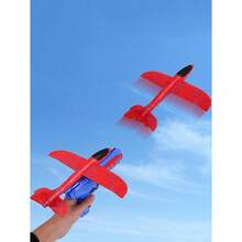 Espuma avión , 1 pieza avión lanzacohetes Juguete para Niños , de fiesta de cumpleaños de niños regalo pistola - Azul - Ver 3