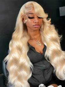 613 Blonde Body Wave Hair Wig Pre Plucked 20-40 Inch 100% Human Hair Wig 13x4 13x6 HD Lace Frontal Wigs 200 Density - S613 - 查看 2