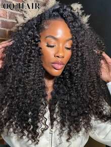 OQ Hair 3 In 1 Half Wig Seamless Flip Wig Water Wave Human Hair No Glue No Lace Wig Half Wig 180% Density 14-16 Bob Inch 18-28 Inch Long Hair Natural Black Travel Essential Beginner Friendly Frontal Human Hair Real Human Hair Wigs Wear And Go Glueless Wig Human Hair Free Gifts Free Shipping Halloween Costumes Human Hair Wigs Halloween Travel Essentials Y2K Turn Up Baddie Holiday Vacation For Women - S1 - View 2