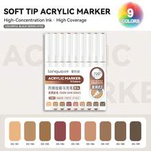 Set di 171 colori di pennarelli acrilici liquidi diretti Languo, penne riempitive con testina morbida e capacità elevata, colori macaron, grigio, marrone e colorati, adatti per studenti, pittura di personaggi dei cartoni animati, impermeabili per carta, arte fai-da-te, graffiti su pietra, vetro e ceramica, disponibili in 207 colori, idea regalo, essenziali per il ritorno a scuola, forniture per l'arte di San Valentino, set di cancelleria