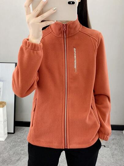 Veste polaire pour femmes pour l'extérieur, chaude, respirante, col montant, coupe slim, convient pour la randonnée, les sports, le printemps, l'automne et l'hiver