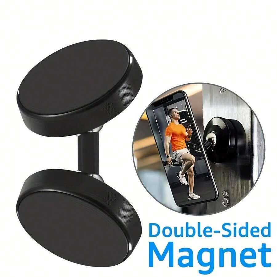Dual-Sided Magnetic Phone Holder For Fitness, Firmly Attaches To Your Phone, 360° Rotation For Viewing In Any Position, Frees Up Your Hands, Includes Iron Plate Accessories For Better Effect Compatible With IPhone, Android Phone, Gift For Birthday, Family, Friends Phone Stand Phone Accessories - Multicolor - View 1