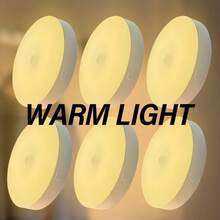 1/3/6 LED Step Lights With Motion Sensor, USB Rechargeable Night Light, Dimmable, Semi-Embedded Wall Mount, Suitable For Kitchen, Cabinet, Stairs, Wardrobe, Room - Plastic, White, Magnetic, Dimmable, Detachable (Built-In 250mAh Lithium Battery) - White With Switch - View 16