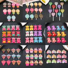 1 Pack Mixed Cute Resin Love Bear Lollipop Cake Rainbow Charm Kawaii Resin Pendant For Jewelry Necklace Bracelet Earrings Making Diy Crafts - Multicolor - View 9