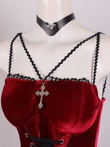 Vintage Collar Choker Punk Gothic Leather Choker Necklace For Unisex Cosplay Costume Accessories Gift