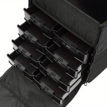 YUNRUX Makeup Case Professional Rolling Cosmetic Case With Drawers Travel Trolley 9Kg - Black - View 4
