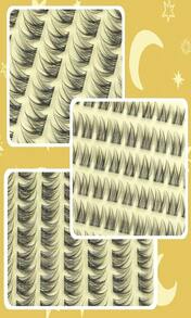Brown Lash Clusters Short 8MM 10MM 12MM Eyelash Extensions Natural Cluster Lashes Individual Wispy Eyelash Clusters C-Curly Dark Brown Fluffy Eye Lashes Clusters Pack 132Pcs - MàuA - Xem 8